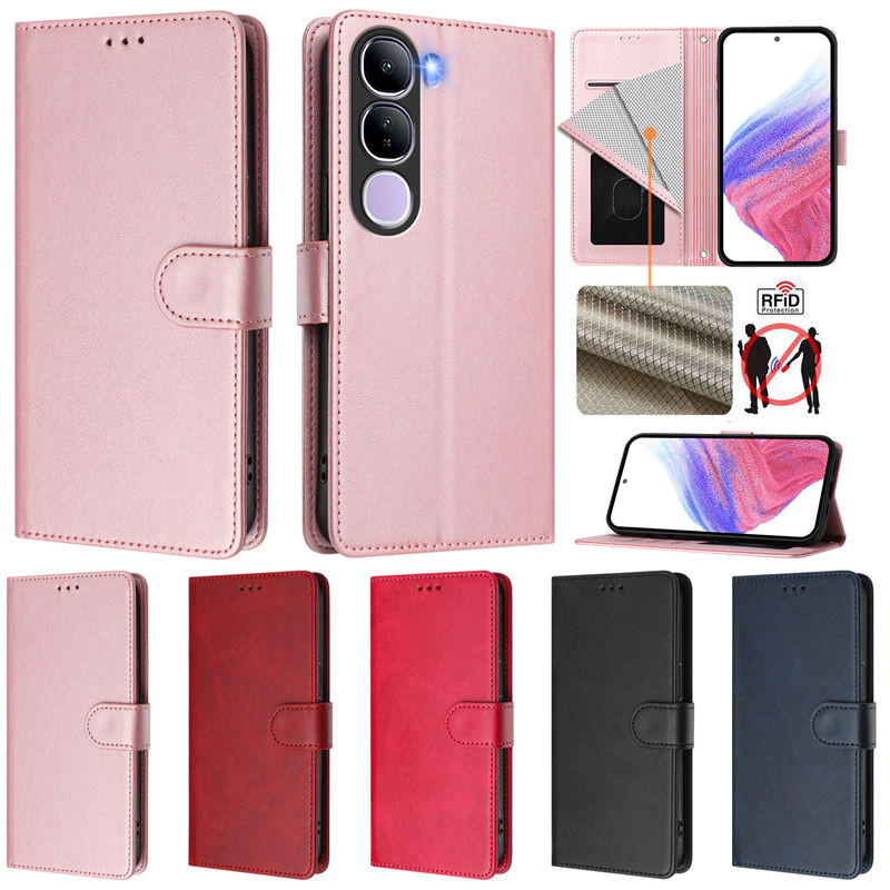 ปลอก Vivo Y200 5G สําหรับ Vivo Y19s กรณีพลิกกระเป๋าสตางค์ Anti-theft แปรงโทรศัพท์ปกหนัง