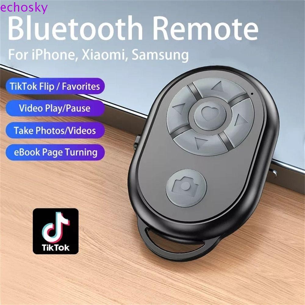 Echosky รีโมทบลูทูธสําหรับหน้าภาพยนตร์เปลี่ยนบลูทูธ Self-Timer กล้อง Stick โทรศัพท์มือถือไร้สายกล้อง Video Controller