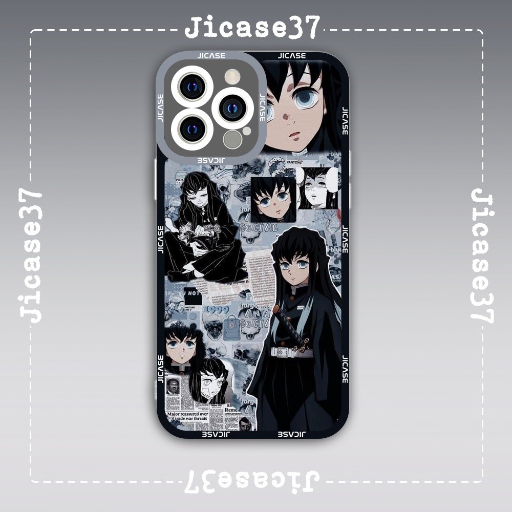 เคส iPhone Square Edge Samsung Xiaomi Oppo Anime Kimetsu no yaiba Muichiro Character Demon Slayer Sw
