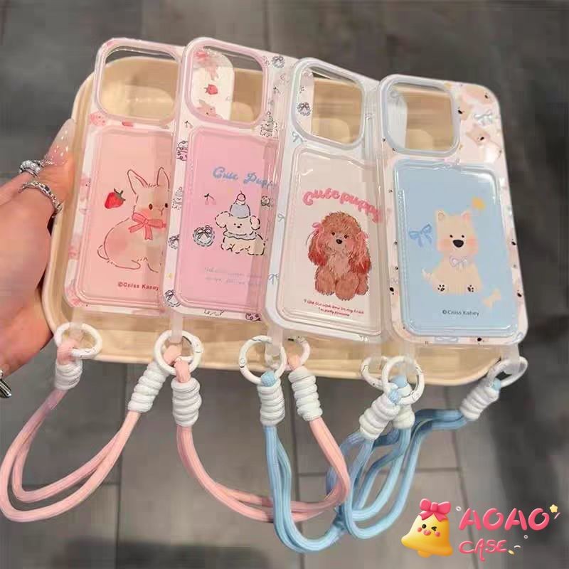 การ์ตูนกระต่ายการ์ตูนน่ารักกระเป๋าสตาง เคสiPhone 11 16 15 13 14 12 Pro Max 16Plus 7 8 14 15 Plus XR X XS Max SE 2020