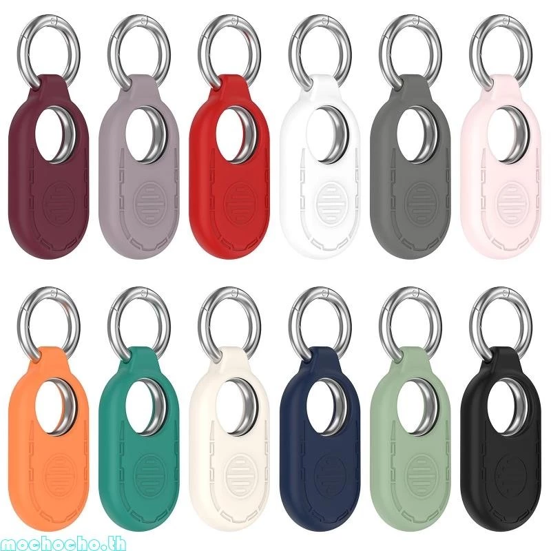 Mochocho เคสซิลิโคนฝาครอบป้องกันสําหรับ SmartTag 2 แขนป้องกันรอยขีดข่วนกระเป๋าถือพร้อมพวงกุญแจป้องกันการสูญหาย