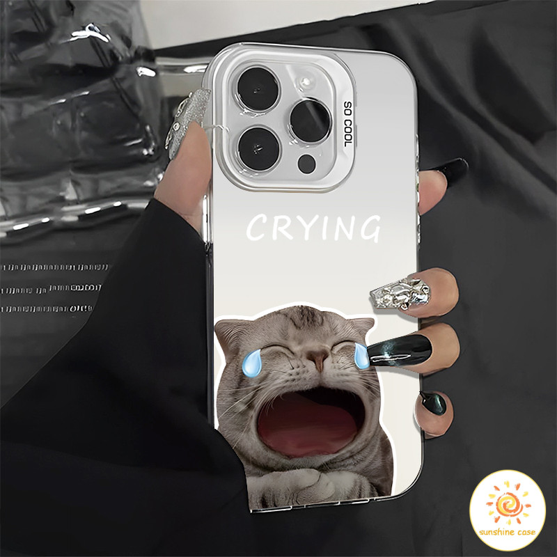 GOOD CRYING เคสไอโฟนลายลูกแมว ไอโฟน11 For iPhone12 13 14 15Pro MAX X XS XR XS 6 7 8Plus SE2020