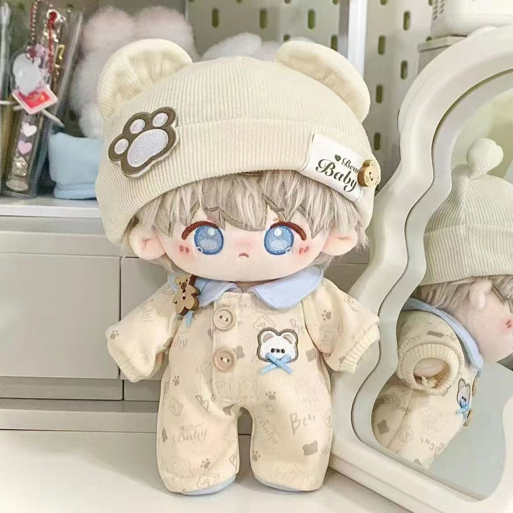 ชุดนอนตุ๊กตาผ้าฝ้าย 20 ซม.น่ารัก Jumpsuit ตุ๊กตา RefillNo ตุ๊กตา