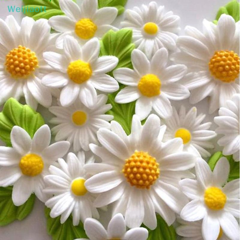 Weijiaott Daisy แม่พิมพ์ซิลิโคนดอกไม้แม่พิมพ์เค้กซิลิโคนงานแต่งงานเครื่องมือตกแต่งเค้ก AO