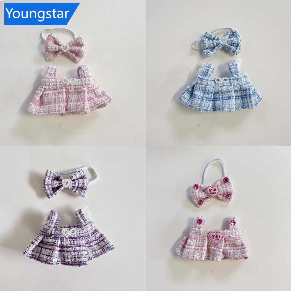 FY Pearl Bow ชุดมินิแฟชั่นพวงกุญแจตุ๊กตาเสื้อผ้าน่ารักประณีตตุ๊กตาตกแต่งอุปกรณ์เสริมสําหรับ 15/17 ซม.Labubu ตุ๊กตา F5U3
