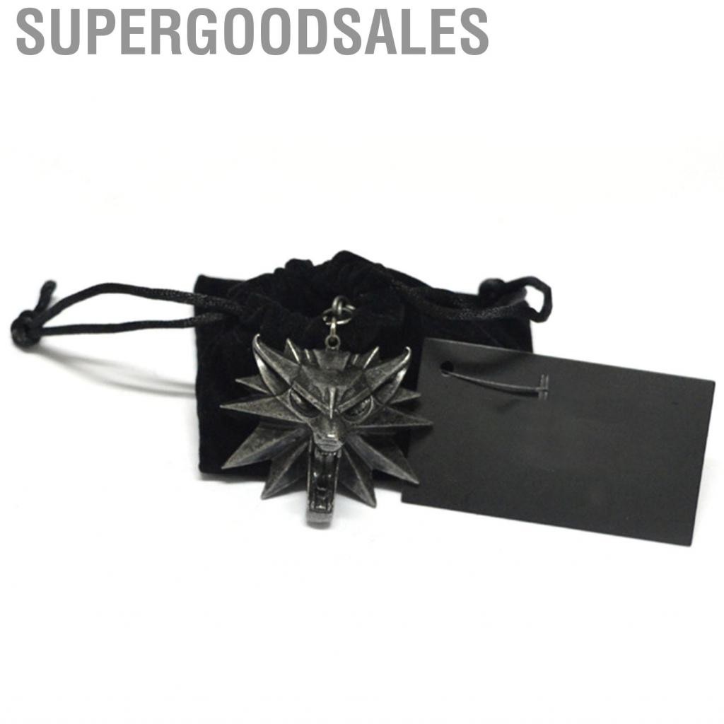 Supergoodsales สร้อยคอเหรียญหมาป่า Witcher 3 ความคงทนป้องกันรอยขีดข่วนจี้หัวไวกิ้งสำหรับของขวัญการจัดระเบียบทุกวัน - รูปที่ 2