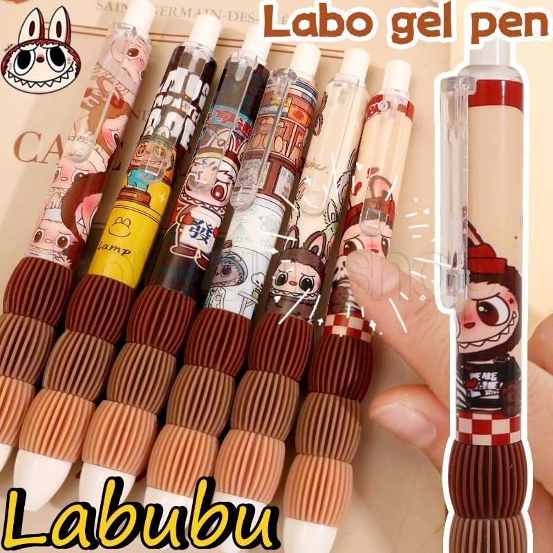 ปากกาลูกลื่น Labubu - เครื่องเขียนนักเรียน - ปากกาบัญชีแยกประเภทมือ - ปากกาลายเซ็นสีดํา - ปากกาการ์ตูนเป็นกลาง - อุปกรณ์สํานักงานของโรงเรียน - ความจุสูง ความคิดสร้างสรรค์