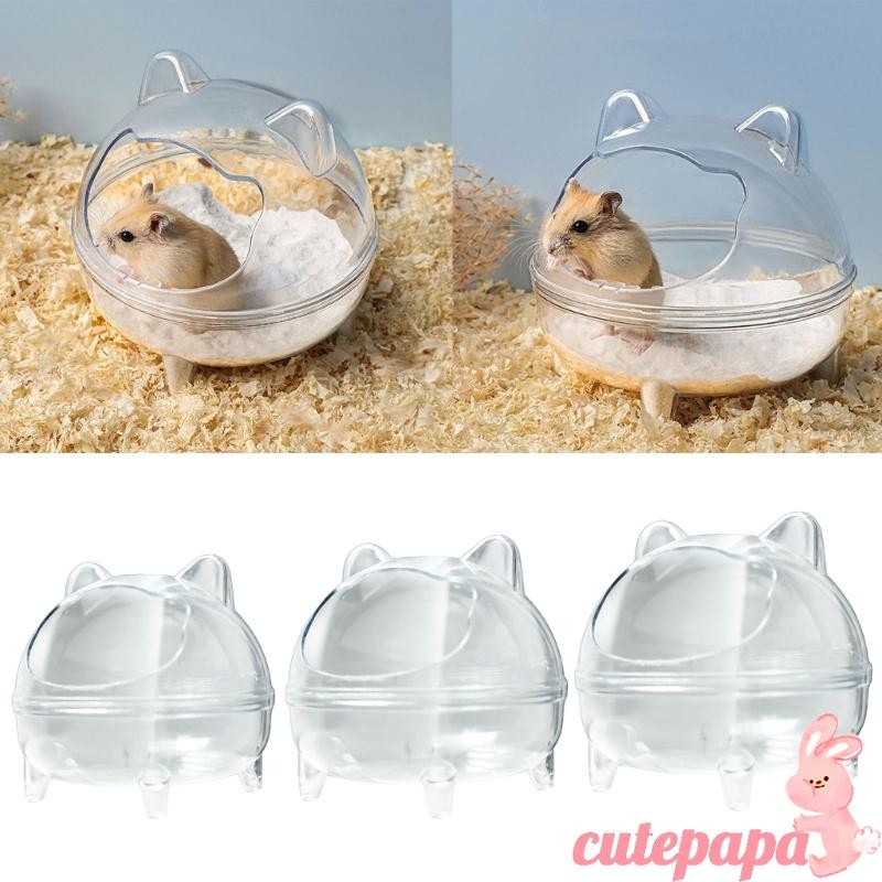 Cutep Clear View Durably Pet Hamster Sand Bath Essential สําหรับสุขอนามัยสําหรับสัตว์เลี้ยงที่ครอบคล