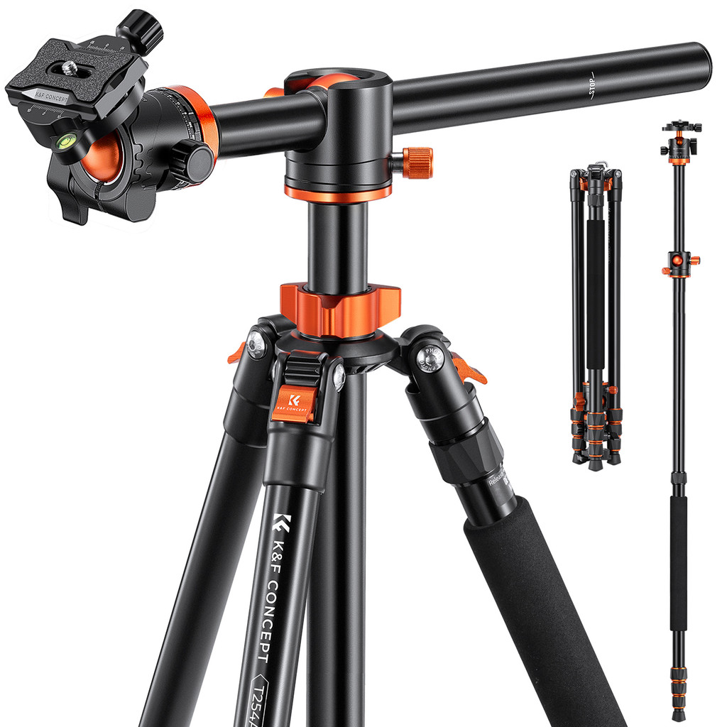 ขาตั้งกล้อง K & F CONCEPT SA254T1 2.39M/94.1 นิ้ว Professional การถ่ายภาพขาตั้งกล้อง Monopod กล้องแนวนอนขาตั้งกล้อง Aluminu Cam1114