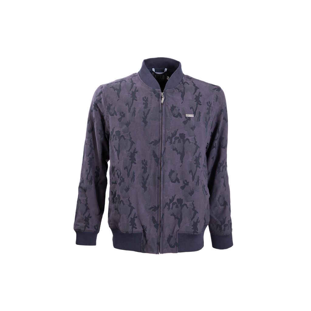 ELLE HOMME JACKET ผ้า cotton ผ้าทอลายกลับ สีน้ำเงิน รุ่น W8J238