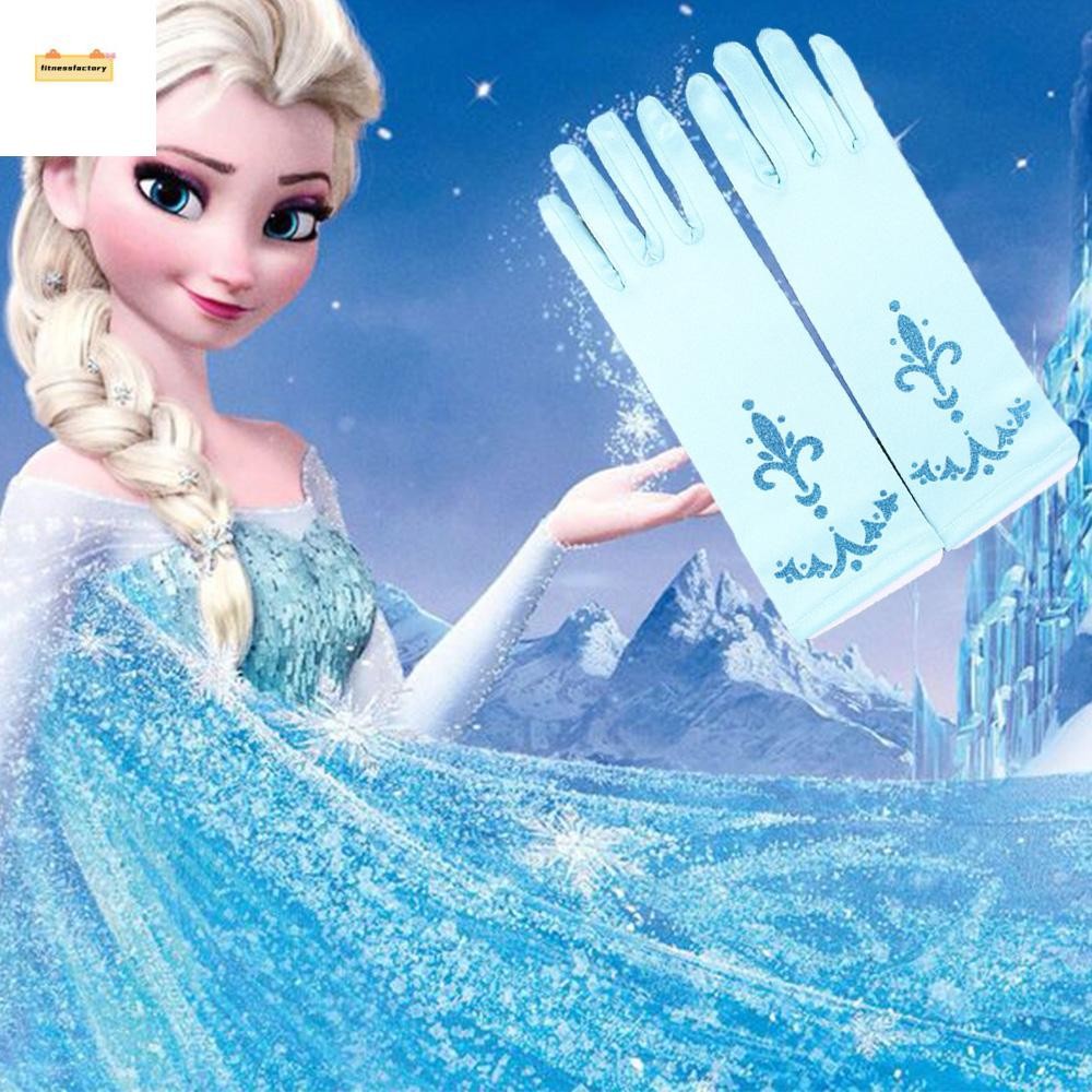 Fitnessfactory ถุงมือเอลซ่า ถุงมือนิ้ว Coronation ยาว 24 ซม. เด็ก Princess Mittens