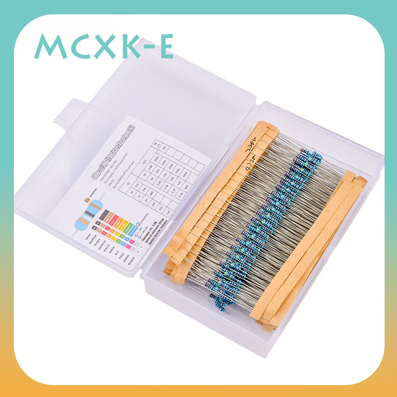 300-600pcs 1/4W โลหะฟิล์ม Resistor ชุด 30 ค่าตัวต้านทานแพ็ค 10R ~910R ชุดตัวต้านทานชุดอิเล็กโทรน DIY