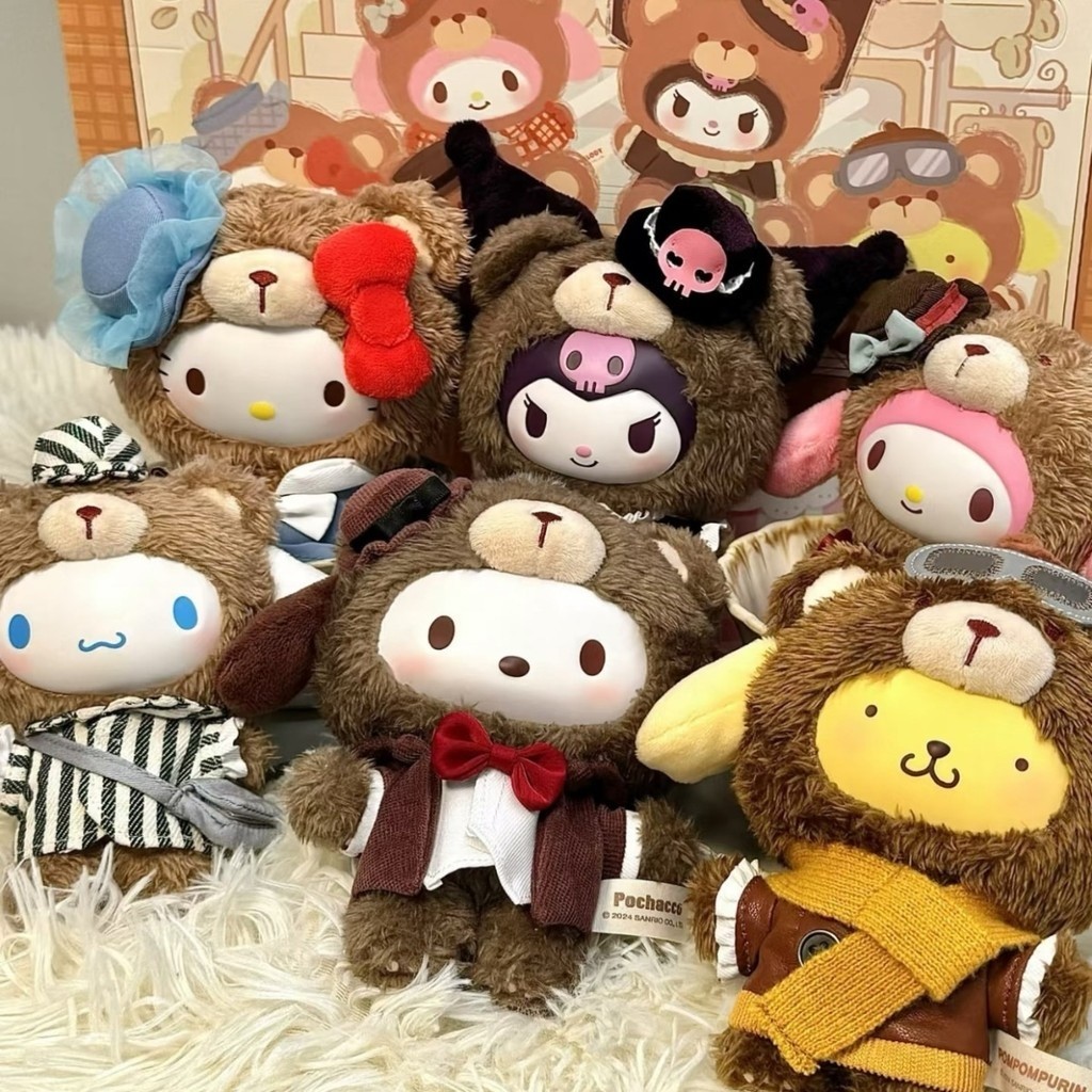 สินค้าใหม่ TOPTOY Sanrio Vinyl Plush Mystery Box British Afternoon Tea อินเทรนด์เล่นตุ๊กตาน่ารักรูปตุ๊กตาของขวัญ