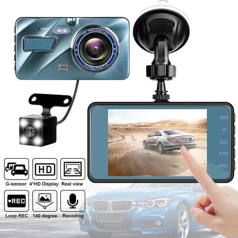 MOVATEK กล้องติดรถยนต์หน้า Car Camera กล้องติดรถยนต์ หน้า+หลัง พร้อมการ์ดหน่วยความจำ รุ่น บันทึกภาพ Full HD 1080P