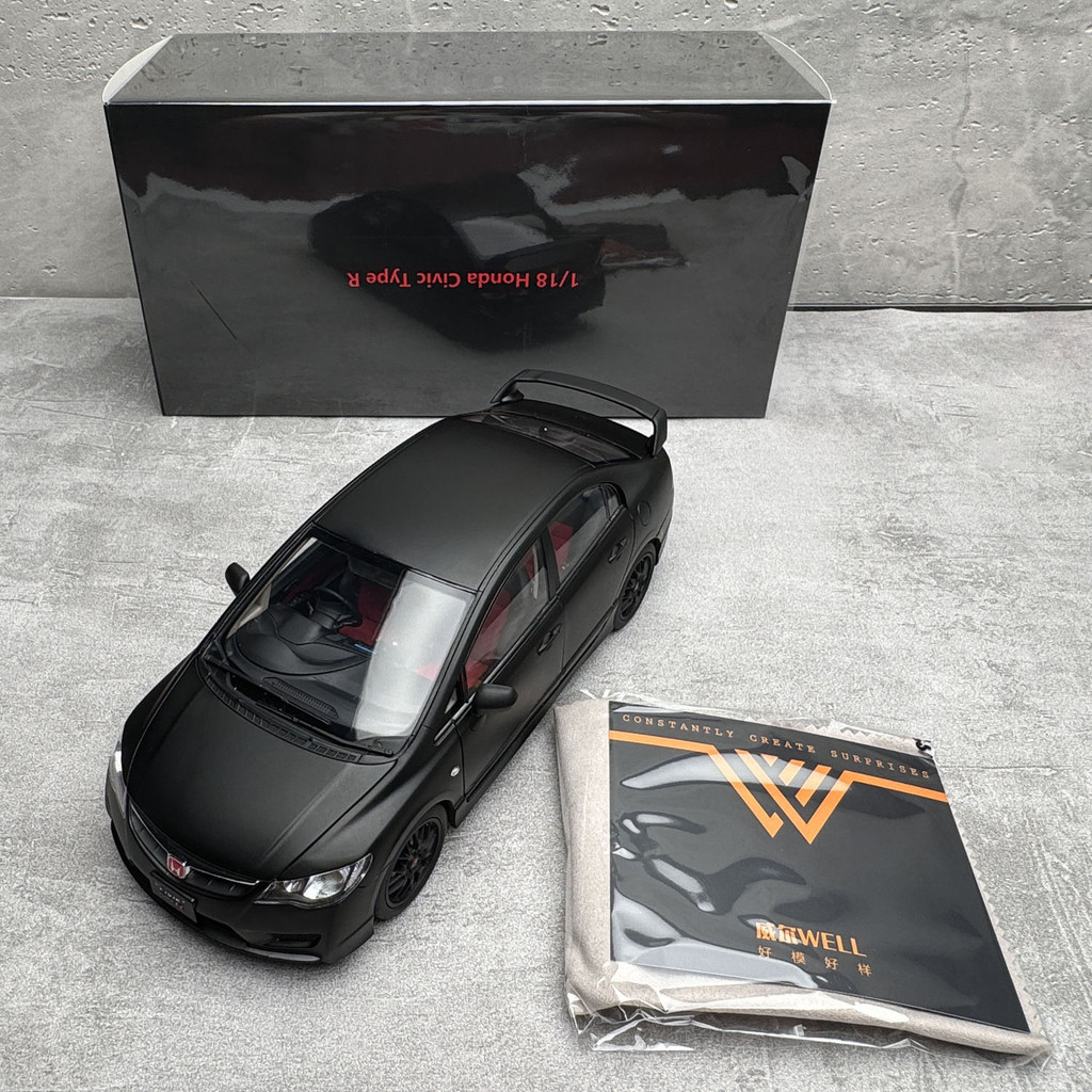 Will WELL 1: 18 Honda Civic Civic FD2 type R Red Alloy Car Model Collection