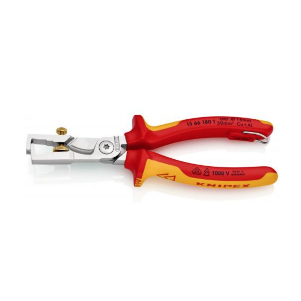 KNIPEX NO.13 66 180 T StriX Insulation Stripper with Cable Shears คีมปอกสายตัดสายไฟขนาดเล็ก Factory 