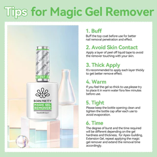 BORN PRETTY Magic Remover Nail Gel Polish Set UV Gel Polish Remove Semi Permanent Varnish 15ml