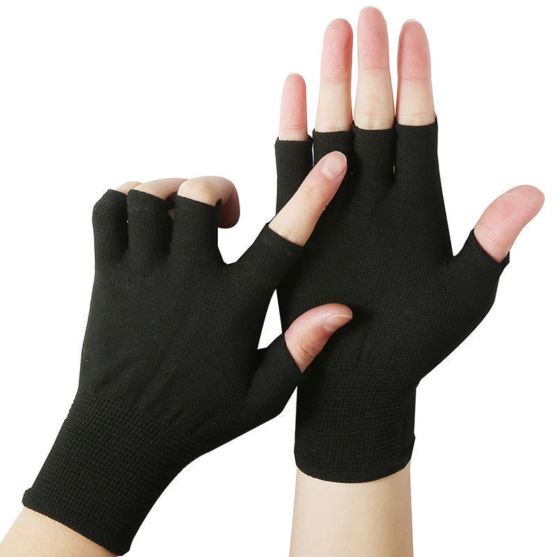 ถุงมือหน้าจอสัมผัสผ้าฝ้าย ไม่จํากัดเพศ - ไม่มีนิ้ว/ถุงมือ ป้องกันรังสียูวี - การปั่นจักรยานและการผจญภัยกลางแจ้ง