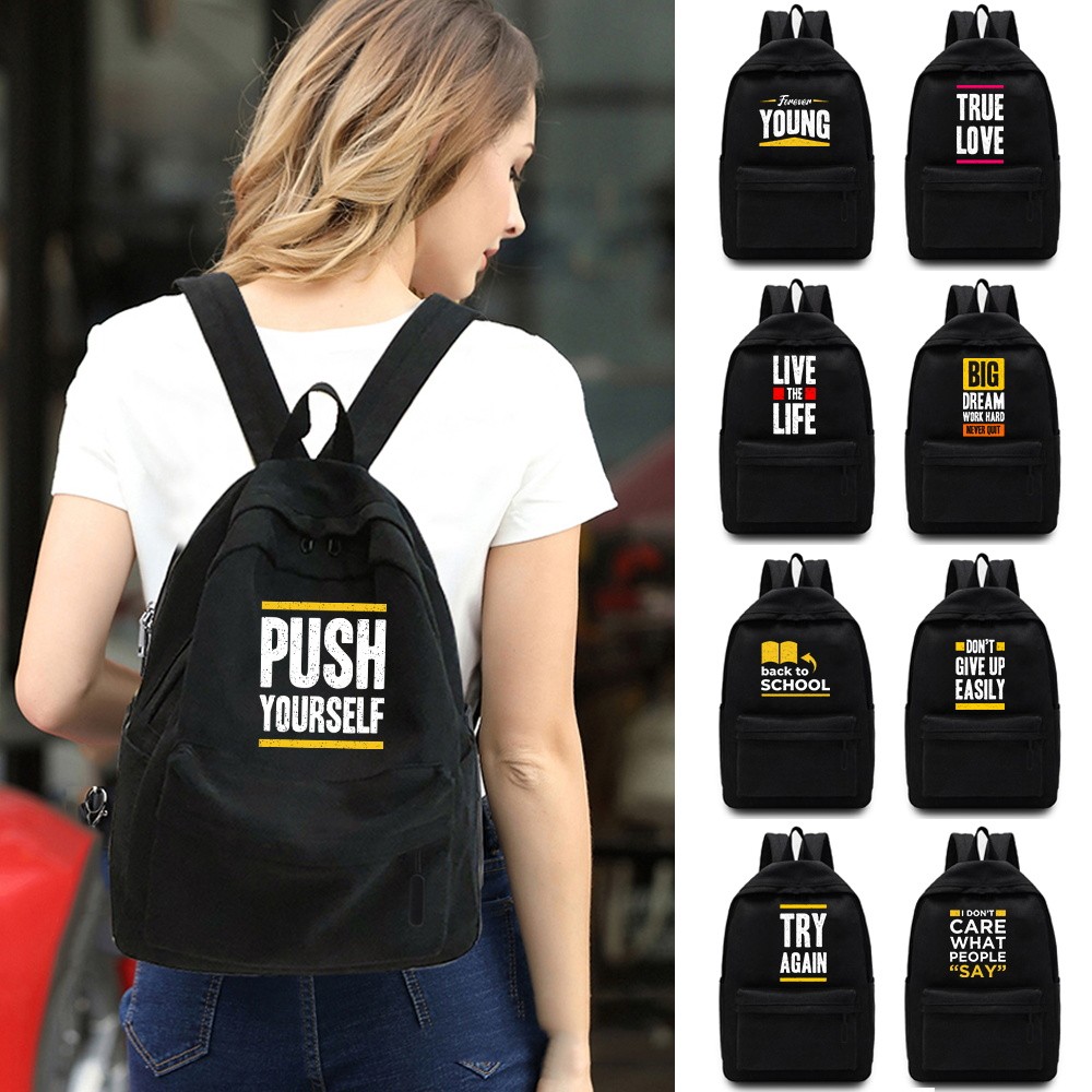 กระเป๋านักเรียน กระเป๋าเป้ Teen College Bookbag Sport Knapsack Camping Travel Backpack Laptop Bags P