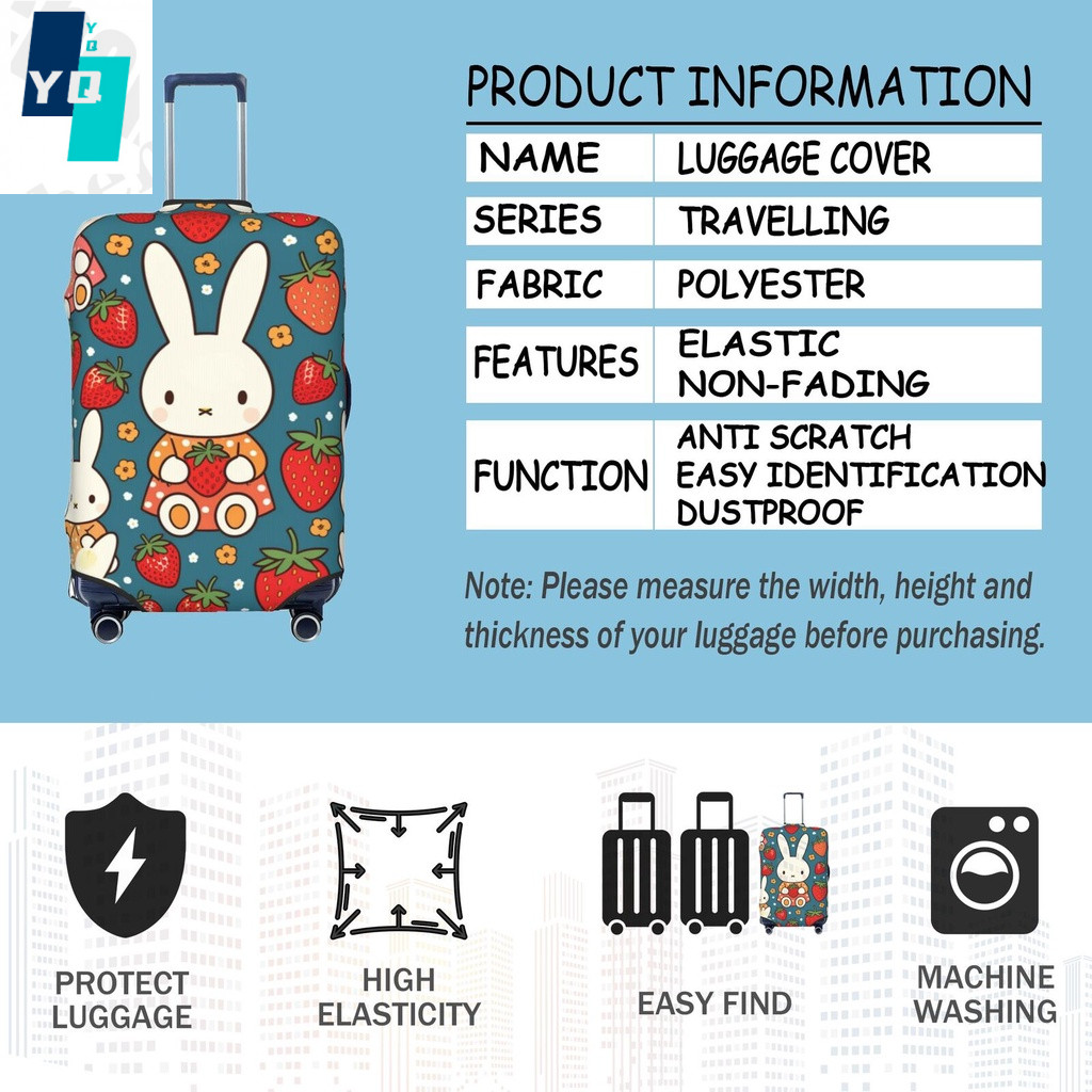 In Stock Cartoon MIFFY หนากระเป๋าเดินทาง 18/24/28/32 นิ้วยืดหยุ่นสูงกระเป๋าเดินทาง Spandex ฝาครอบป้องกัน MF100 - รูปที่ 2