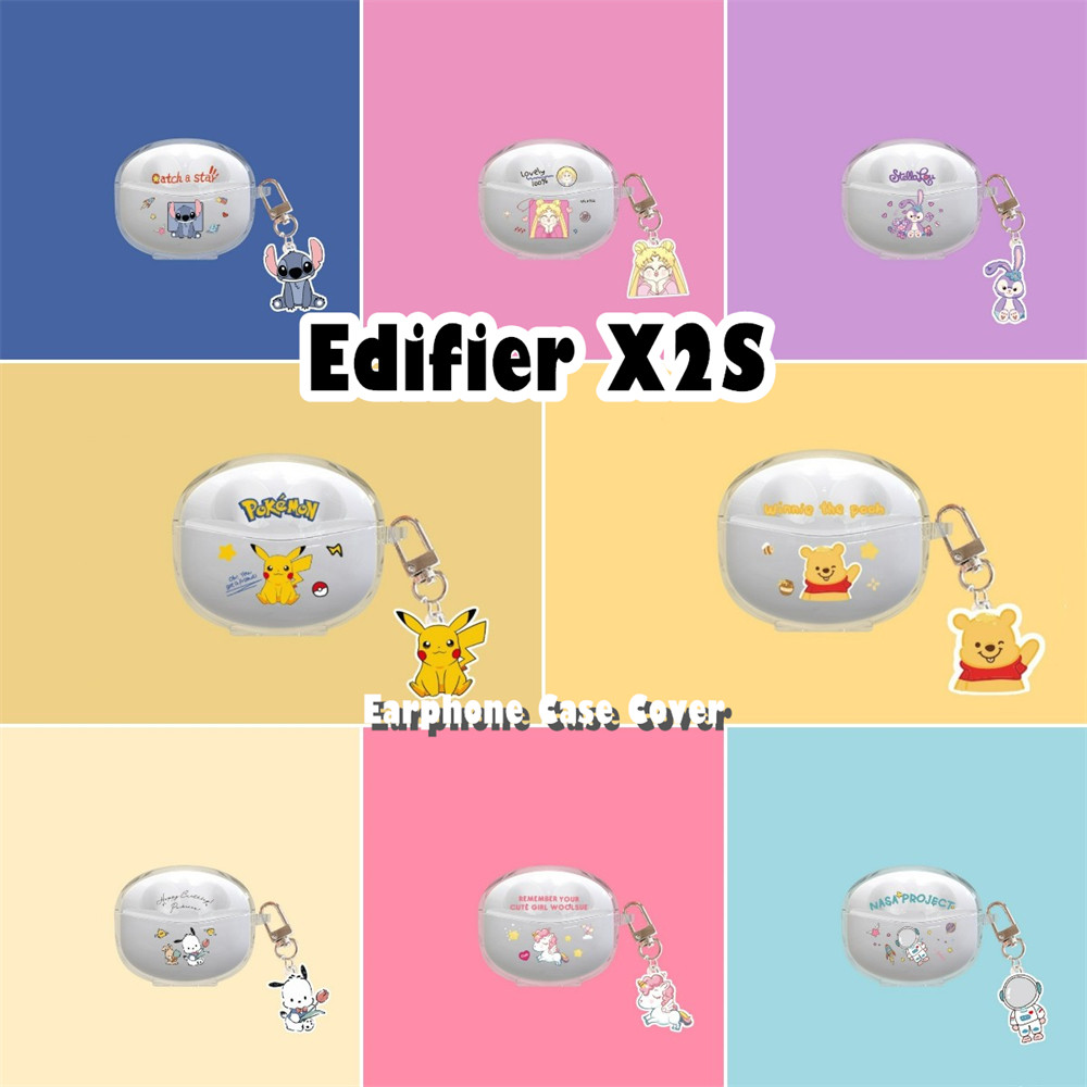 imamuraFor Edifier X2S Case Casing Soft Silicone Cartoon Transparent Headphone Case Cover