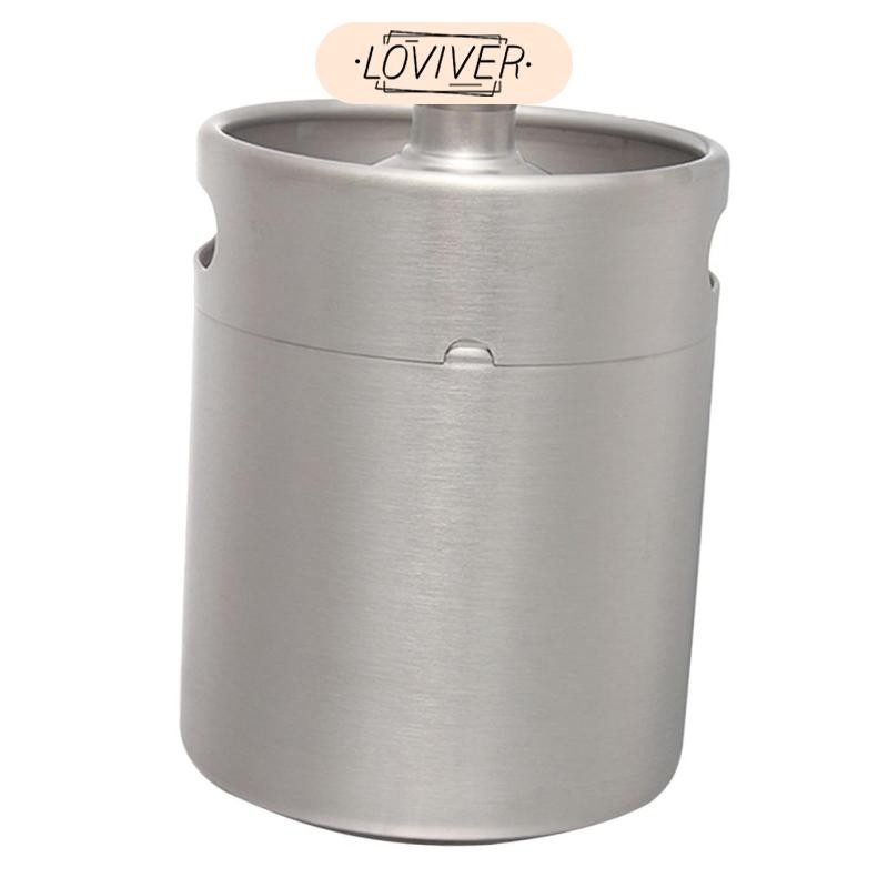 LOVIVER สแตนเลสมินิ Keg Growler Growlers สําหรับ , น้ํา, , กาแฟ, เครื่องดื่ม,