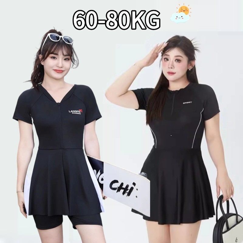 🌹60-80kg🌹ชุดว่ายน้ําผู้หญิง ชุดว่ายน้ําสาวอวบ สไตล์น่ารักเซ็กซี่ เนื้อผ้าระบายอากาศ ชุดเที่ยวทะเลแฟชั่น