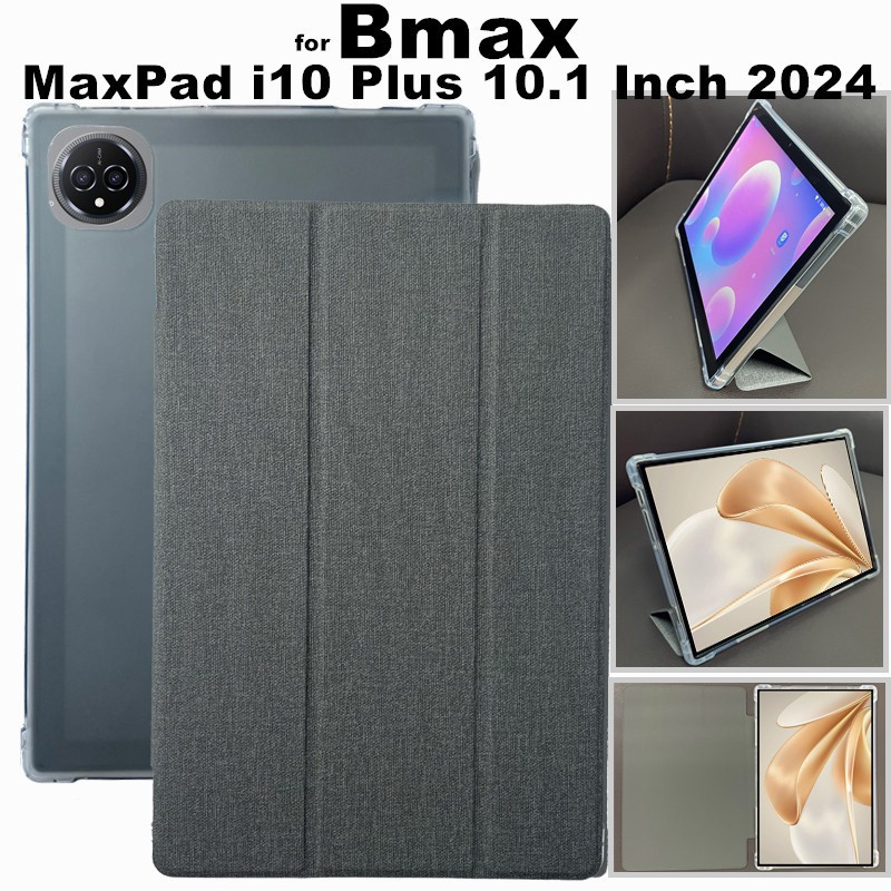 สําหรับ Bmax MaxPad i10 Plus 10.1 นิ้ว 2024 หนัง Faux Flip Case Cover Function Stand Up Cove เคสป้องกัน