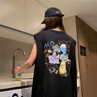 [COD] เสื้อยืด แขนกุด เสื้อกล้าม oversize ผ้าCotton100% แฟชั…