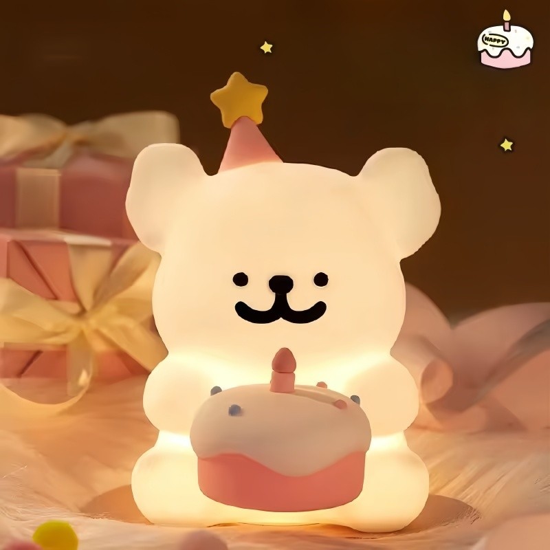 สายสุนัขน่ารักการ์ตูน Nightlight สัตว์ห้องนอนตกแต่งห้องนั่งเล่นตุ๊กตาของขวัญวันเกิด - รูปที่ 2