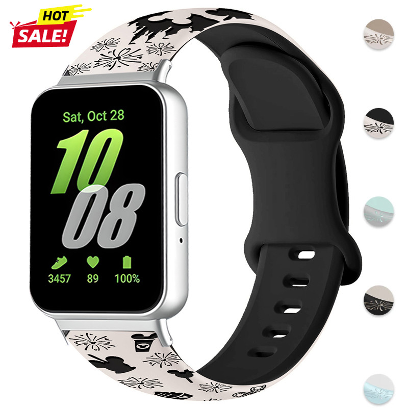 สายซิลิโคนแกะสลักใหม่สําหรับ Samsung Galaxy Fit 3 สายรัดข้อมือ TPU แบบนุ่มสําหรับ Samsung Galaxy Fit 3 เข็มขัดสร้อยข้อมือสมาร์ทวอทช์