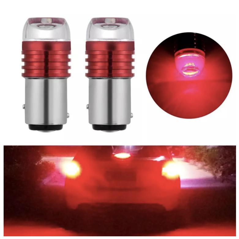 Kejie 1 ชิ้นกระพริบไฟเบรคเร็วไฟท้าย LED สําหรับรถยนต์รถจักรยานยนต์ 12V 6W 3smd