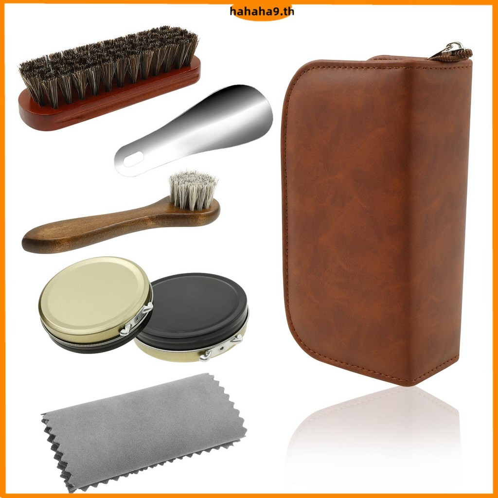 Leather Shoe Shine Kit ชุดทําความสะอาดรองเท้าบูตหนังที่มีประสิทธิภาพสูงสําหรับผู้ชาย Usage SHOPTKC45