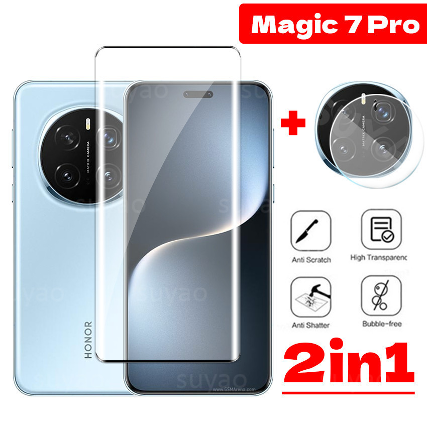 สําหรับ Honor Magic 7 6 5 Pro 2024 เลนส์โทรศัพท์ Full Clear Tempered HD ป้องกันกล้องฟิล์ม 9H กระจกโค้งความแข็ง