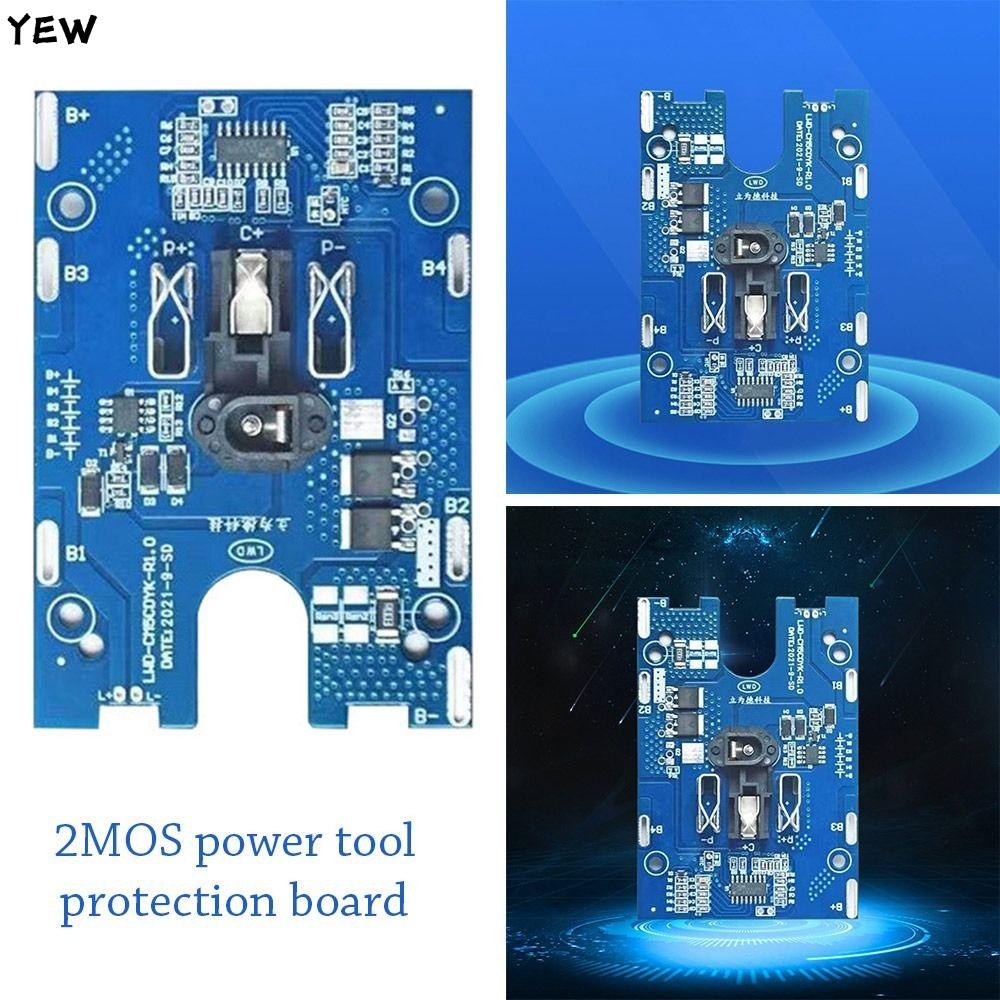 Yew บอร์ดป้องกันสว่านชาร์จ, บอร์ดป้องกันการชาร์จแบตเตอรี่ PCB 2MOS, ชุดแบตเตอรี่ลิเธียมป้องกัน 18/21V สว่านชาร์จ