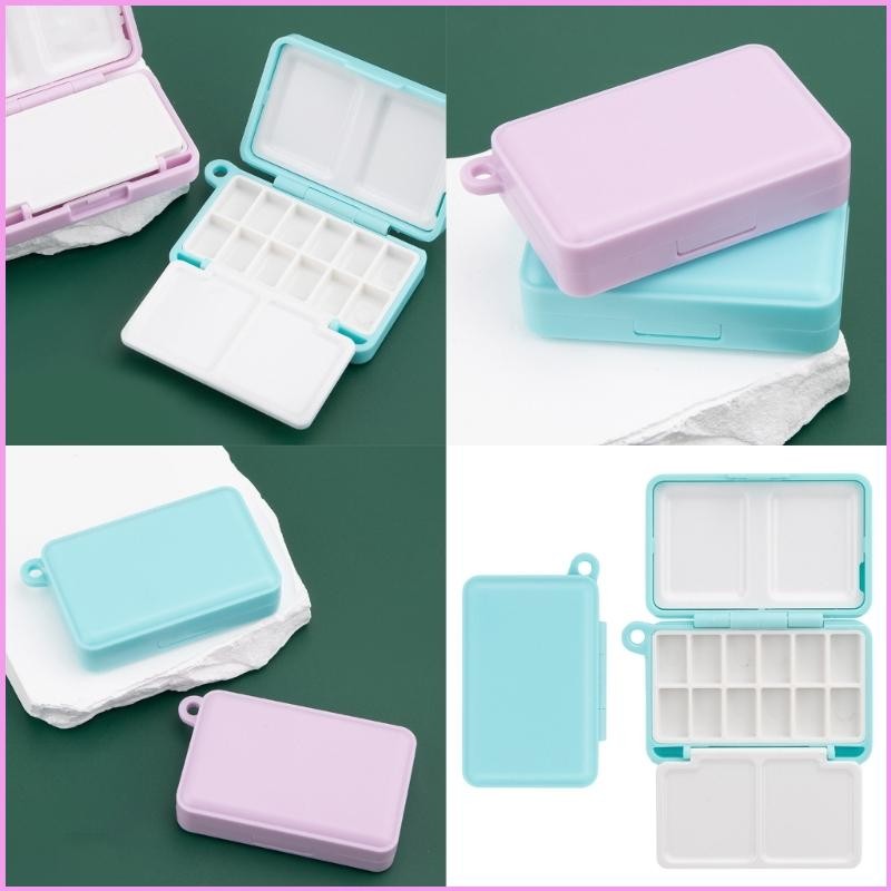 Cinn Travel ถาดสีน้ํากล่องภาพวาดพร้อม Palette Pan Mini Paint Palette