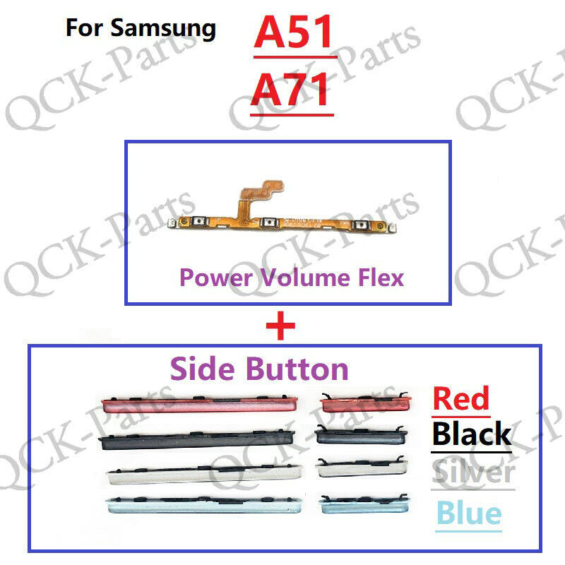 สําหรับ Samsung Galaxy A51 A71 ปุ่ม Flex บน/ปิดปุ่มสวิทช์ด้านข้าง Key Volume Up Down Flex สายโทรศัพท์มือถือ Part