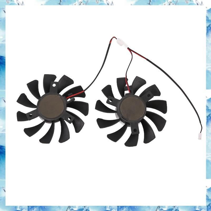 [ ] 75 มม.2Pin GTX1050Ti GPU Cooler พัดลมคู่สําหรับ GTX 1050Ti GTX-1050-Ti-4GT-OC กราฟิกการ์ดระบายคว