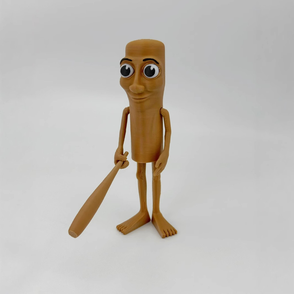 Tung Tung Tung Sahur & Trralo Tralala 3D-Printed Action Figure ชุดของเล่น Movable Arms AI-Genered Brainrot Meme Collectible Stick Man Shark Viral Monster รุ่น