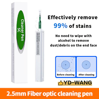 คุณภาพสูง SC/FC/ST/LC ปากกาทําความสะอาดไฟเบอร์ออปติก 1.25/2.5 มม.End face cleaner เครื่องมือทําความสะอาดไฟเบอร์ออปติก