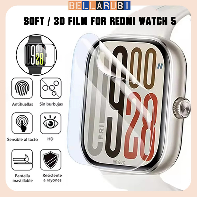 3D กระจกนิรภัย/ ฟิล์มนุ่ม for Redmi watch 5 ฟิล์มป้องกันหน้าจออุปกรณ์เสริม Smartwatch for Redmi watch 5