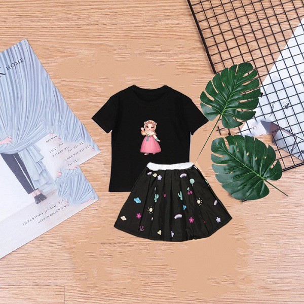 ALESHA - ANA KINZA SET WITH THE LATEST GIRL SERIES HIJAB MOTIF / DTF HIJAB CHILDRENS SET