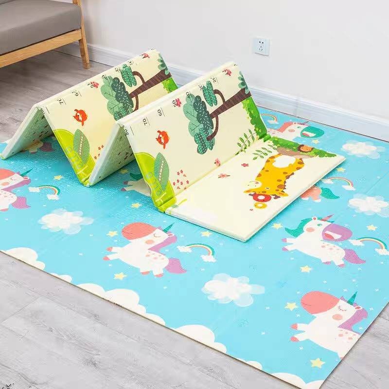 Nano เสื่อรองคลาน พับเก็บได้ หนานุ่ม กันน้ำ ทำความสะอาดง่าย ทำจากวัสดุอย่างดี 1 ผืนมี 2 ลาย