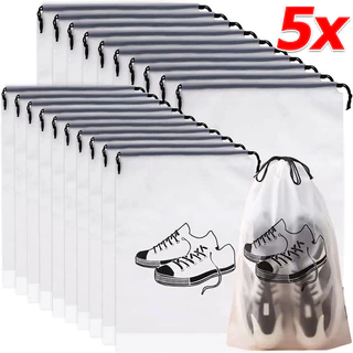 แบบพกพารองเท้า Drawstring Pouch / Travel Clothes Organizer Storage Bag / กันน้ํานํากลับมาใช้ใหม่ได้