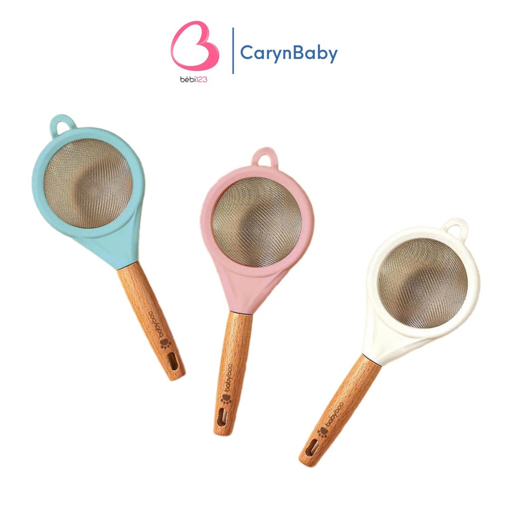 Babyboo ตะแกรงโจ๊กด้ามไม้ 10 ซม. เตรียมอาหารเด็กแน่นอน CarynShop