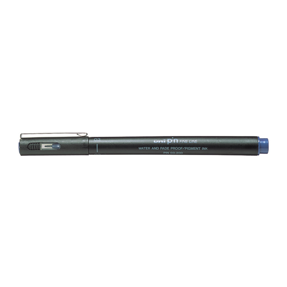 UN UNI ปากกาหัวเข็ม PIN 03-200 BLUE น้ำเงิน