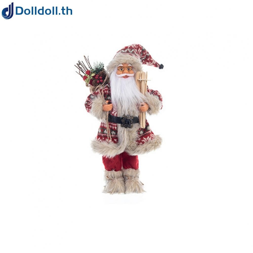 [Dolldoll]Christmas Figurine 11.81 Inches Tall 5.91 Inches Wide Present-filled Bag