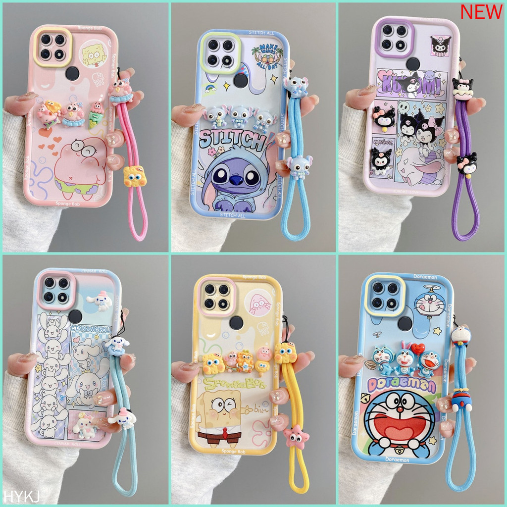 เคส REALME C15 C25 C12 Narzo 20 C25S Anti fall อะนิเมะการ์ตูน TPU ซิลิโคนอ่อนนุ่ม 3D เคสโทรศัพท์น่ารัก XXLK