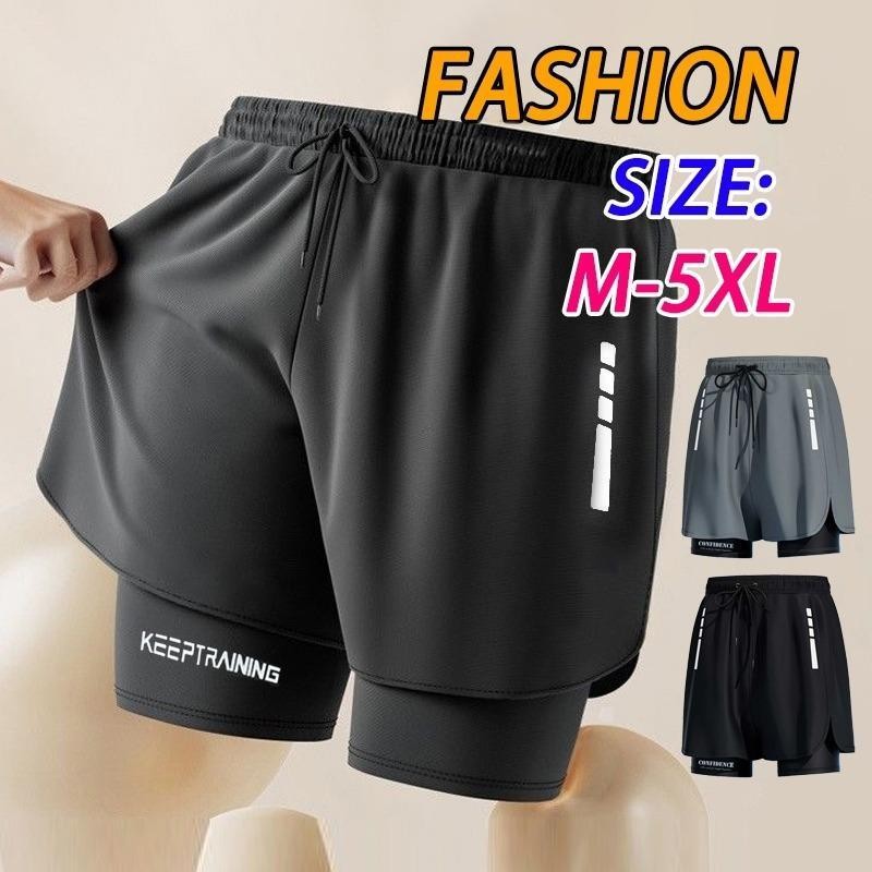 วิ่งออกกําลังกายกีฬากางเกงขาสั้นชายหาดกางเกงขาสั้นฤดูร้อนกางเกงแห้งเร็วสําหรับผู้ชาย - รูปที่ 7