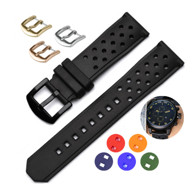 TAG HEUER 22 มม.สายนาฬิกายางซิลิโคนสําหรับแท็ก Heuer สร้อยข้อมือนุ่มกีฬานาฬิกาผู้หญิงผู้ชาย Universal สายรัดข้อมือทดแทน